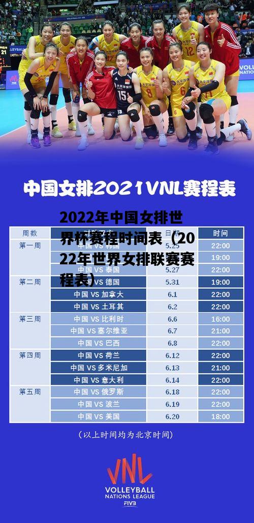 2022年中国女排世界杯赛程时间表（2022年世界女排联赛赛程表） 第1张